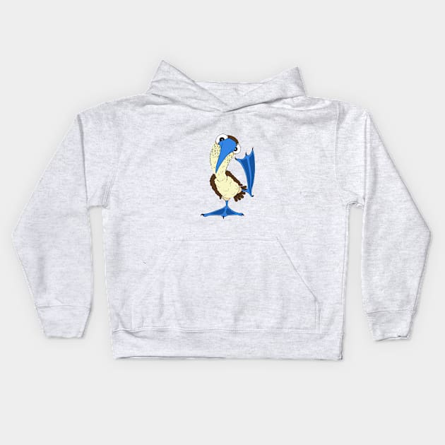 The Blue Footed Booby Kids Hoodie by Sarah Butler